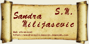 Sandra Milijašević vizit kartica